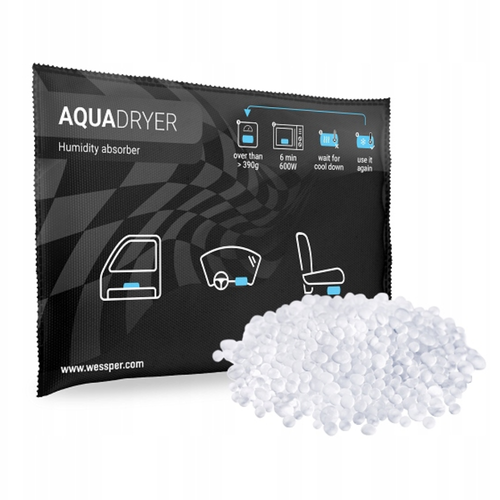 Wielorazowy pochłaniacz wilgoci AQUADRYER Wessper - Czarny