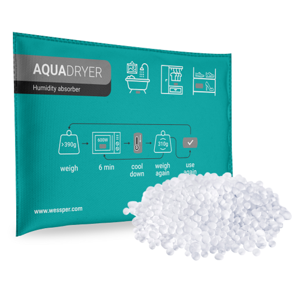 Wielorazowy pochłaniacz wilgoci AQUADRYER Wessper - Miętowy