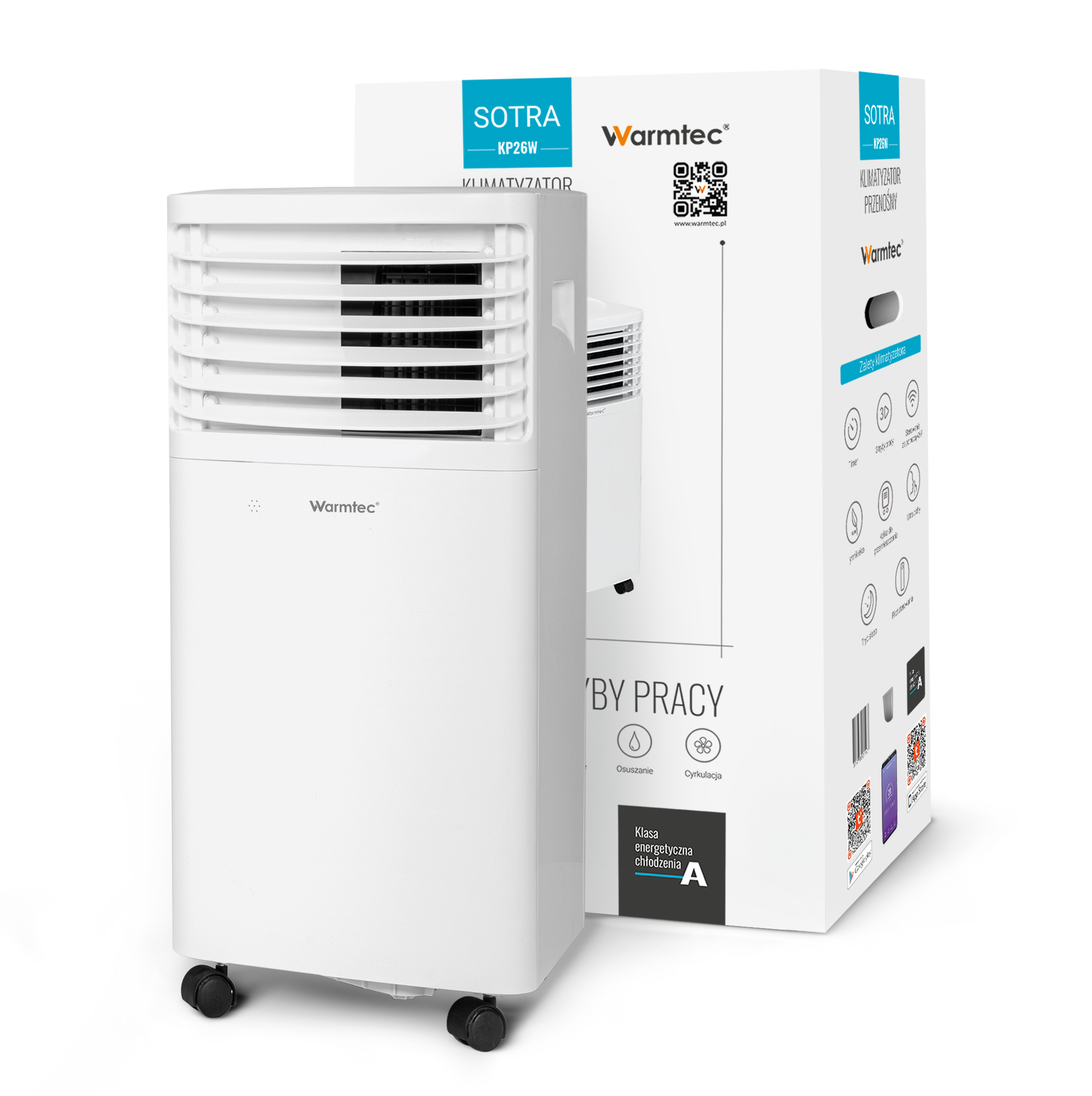 Klimatyzator przenośny Warmtec Sotra KP26W z Wi-Fi