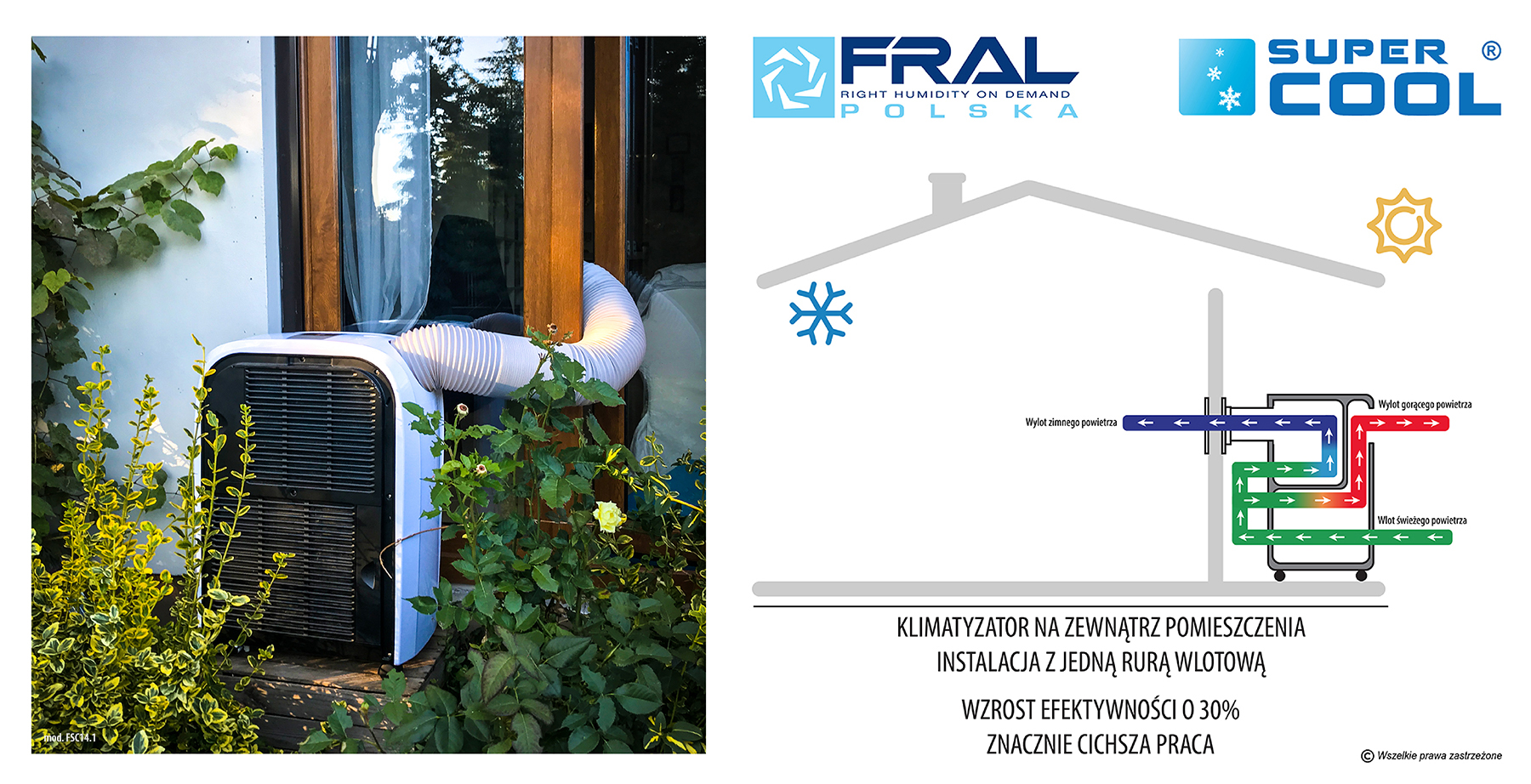 Klimatyzator przenośny Fral Super Cool FSC14.2 Wi-Fi Czarny