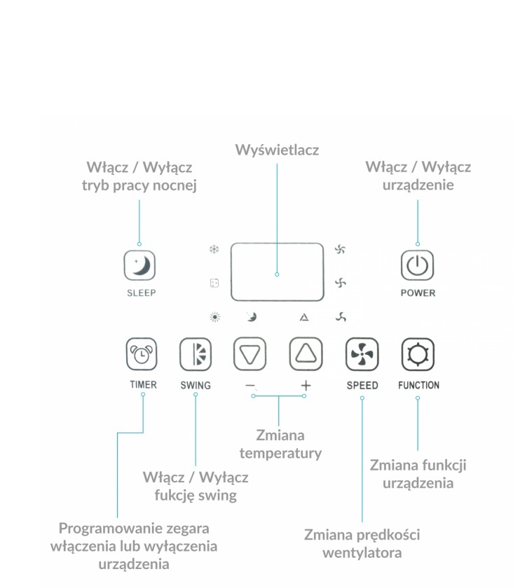 Klimatyzator przenośny Fral Super Cool FSC14.2 Wi-Fi Szary