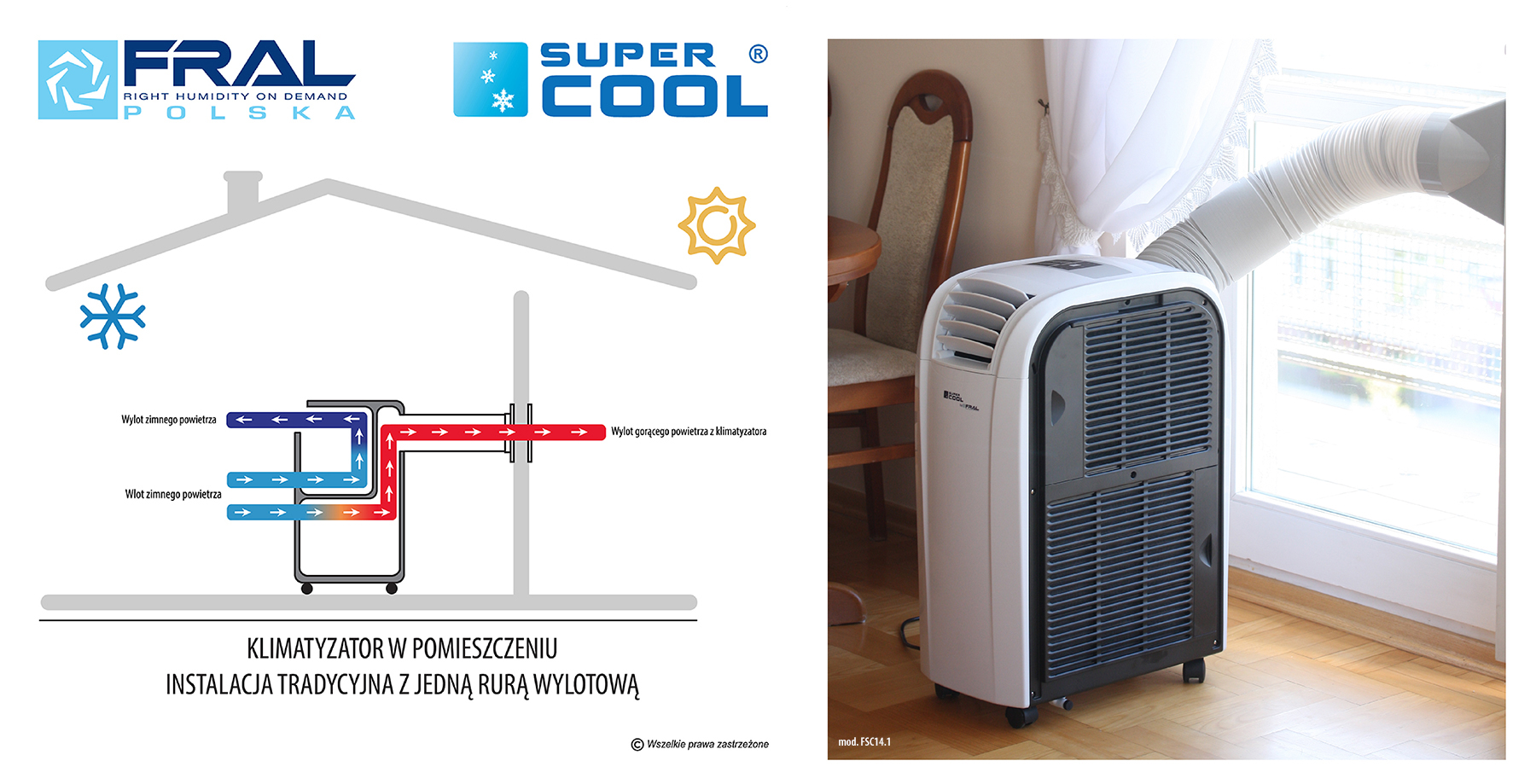 Klimatyzator przenośny Fral Super Cool FSC14.2 Wi-Fi Czarny