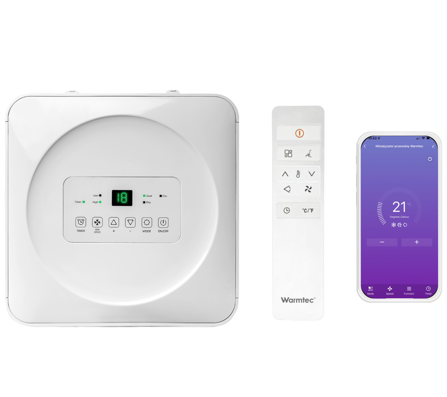 Klimatyzator przenośny Warmtec Sotra KP26W z Wi-Fi